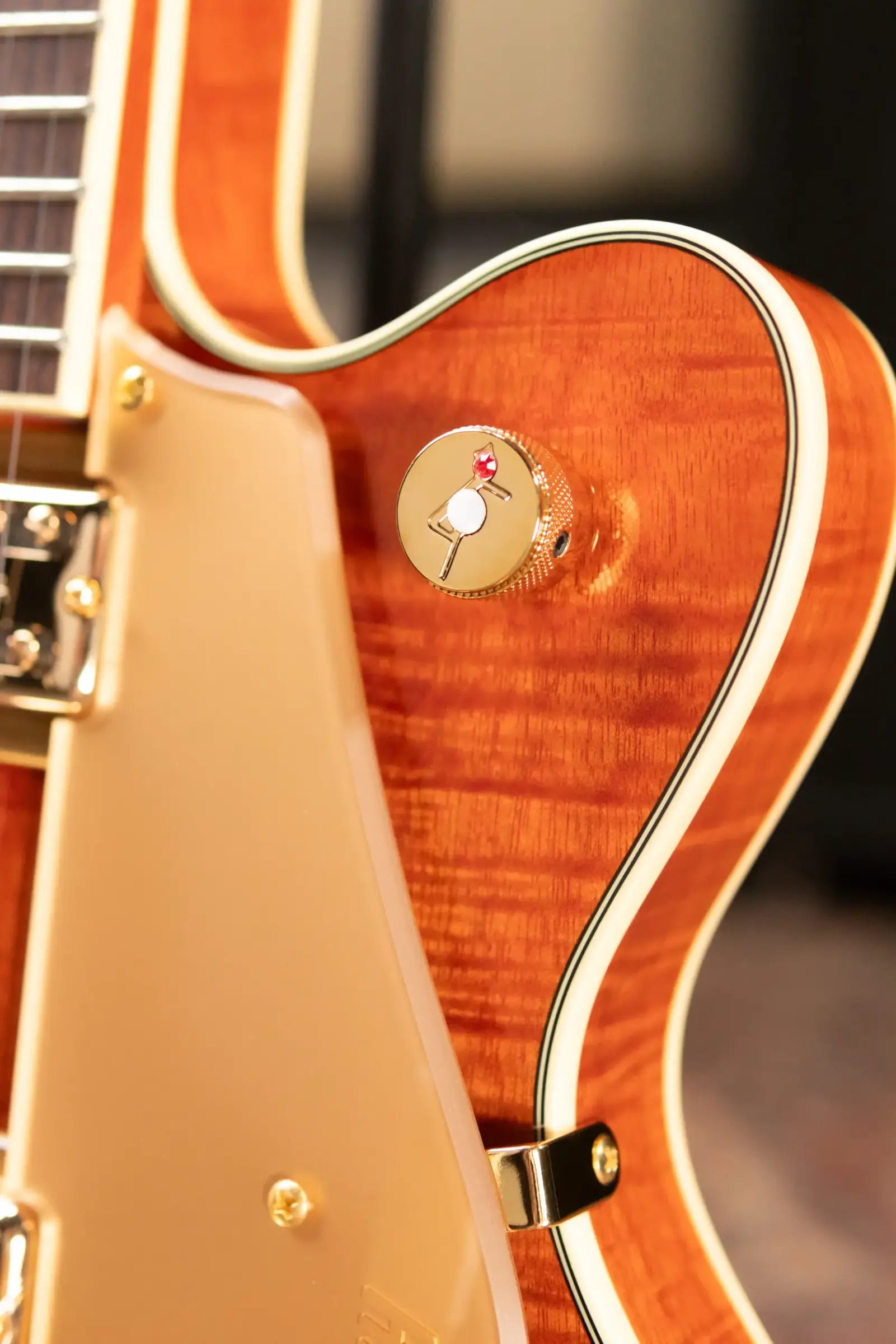 Gretsch Electromatic LTD Flame Okoume Broadkaster Jr. Single-Cut with Bigsby Electric Guitar - Roundup Orange