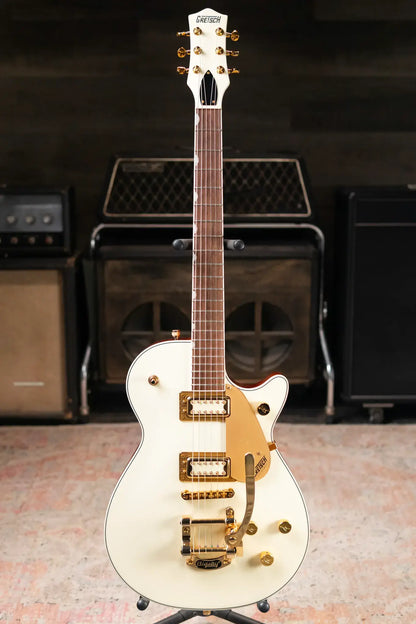 Gretsch Electromatic Pristine LTD Jet Single-Cut Electric Guitar with Bigsby - White Gold with Gig Bag - Used