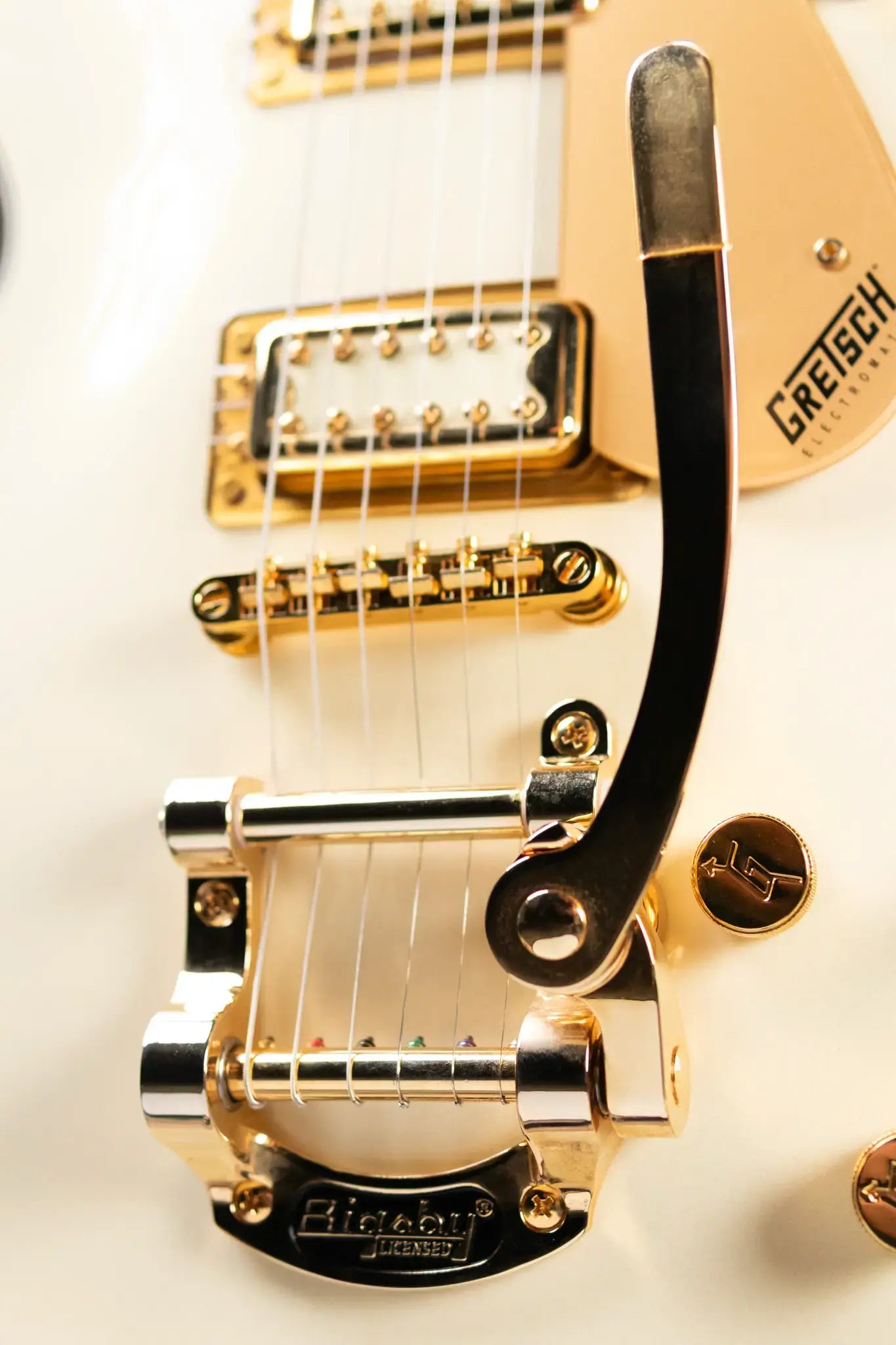 Gretsch Electromatic Pristine LTD Jet Single-Cut Electric Guitar with Bigsby - White Gold with Gig Bag - Used