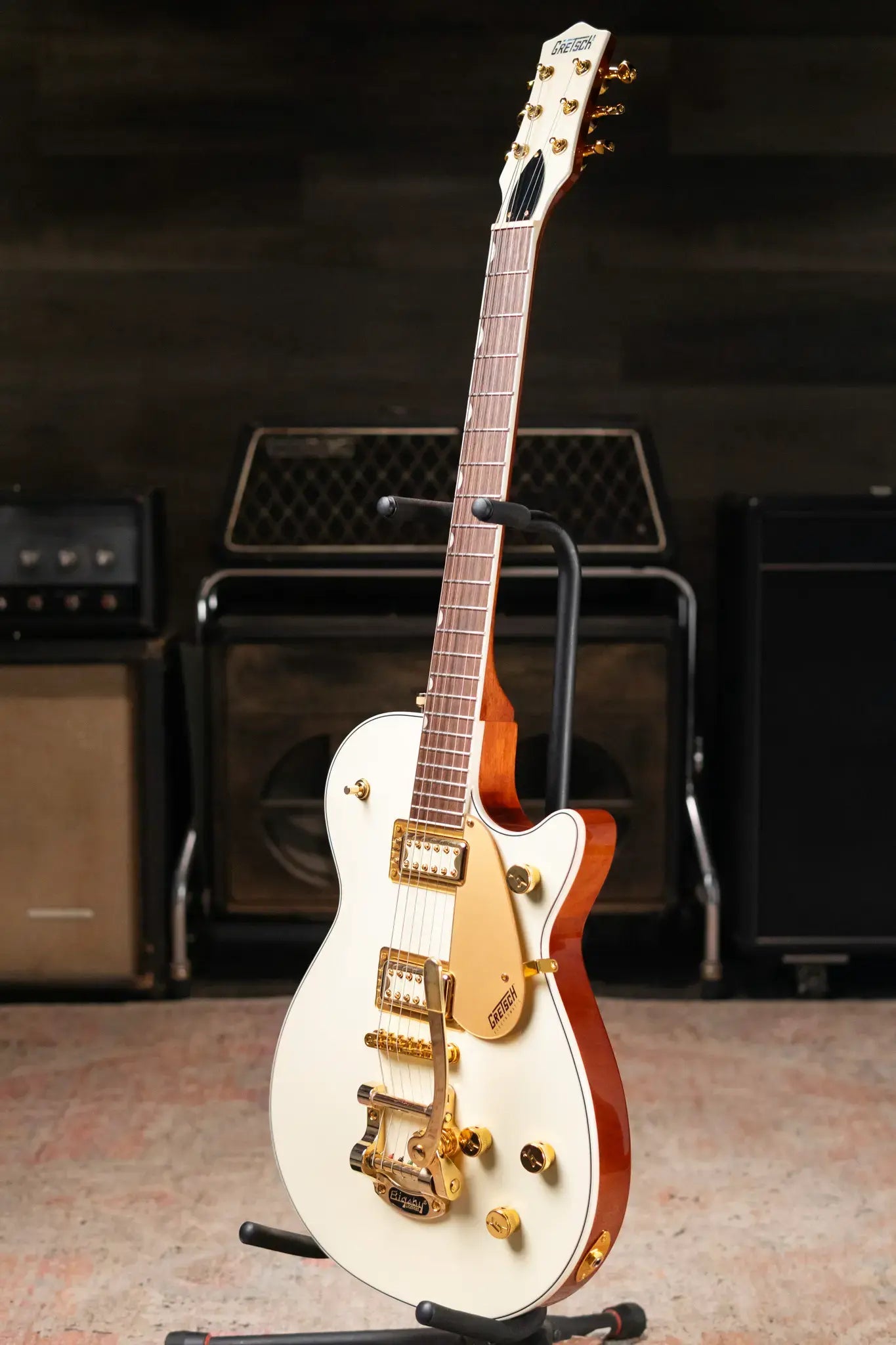 Gretsch Electromatic Pristine LTD Jet Single-Cut Electric Guitar with Bigsby - White Gold with Gig Bag - Used