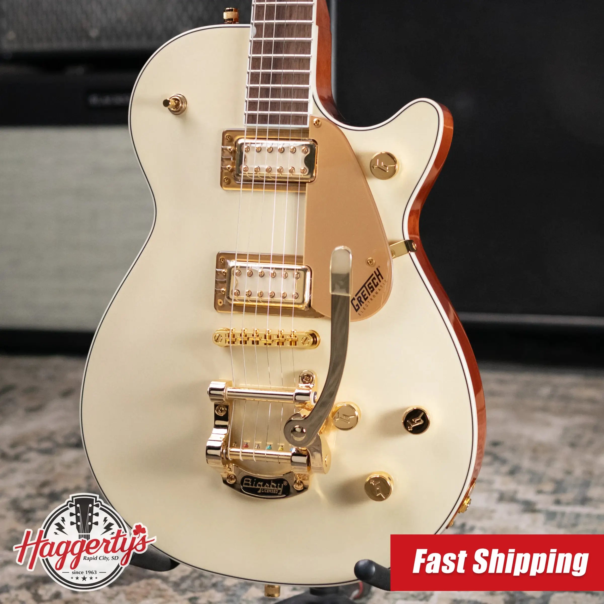 Gretsch Electromatic Pristine LTD Jet Single-Cut With Bigsby Electric Guitar - White Gold