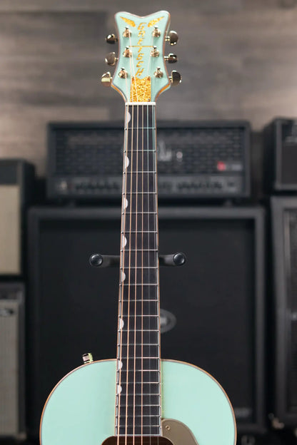 Gretsch G5021E Rancher Penguin Parlor Acoustic/Electric Guitar - Mint Metallic
