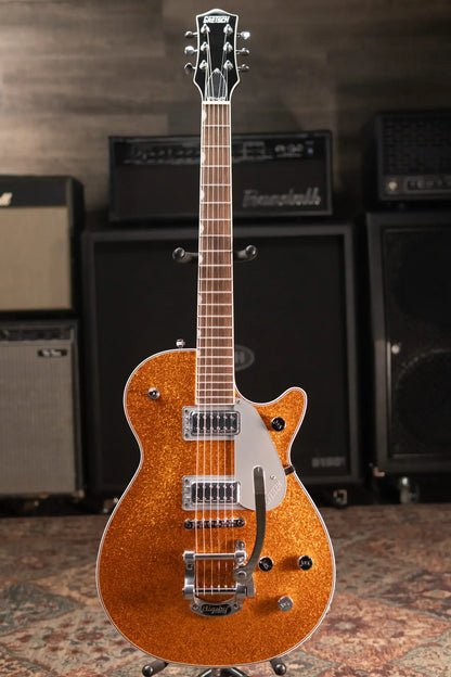Gretsch G5230T Electromatic Sparkle Jet FT Single-Cut with Bigsby Electric Guitar - Gold Sparkle