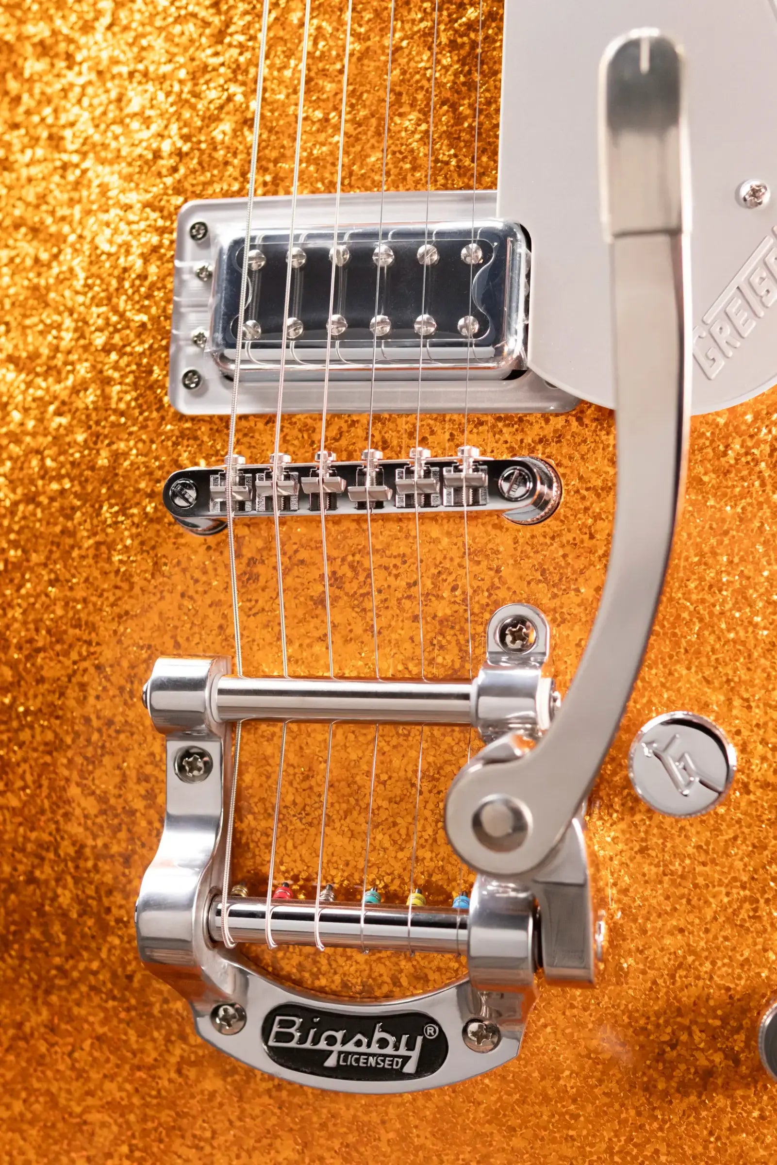 Gretsch G5230T Electromatic Sparkle Jet FT Single-Cut with Bigsby Electric Guitar - Gold Sparkle