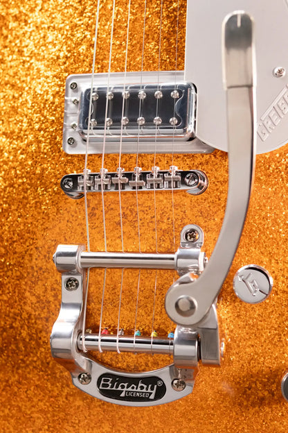 Gretsch G5230T Electromatic Sparkle Jet FT Single-Cut with Bigsby Electric Guitar - Gold Sparkle