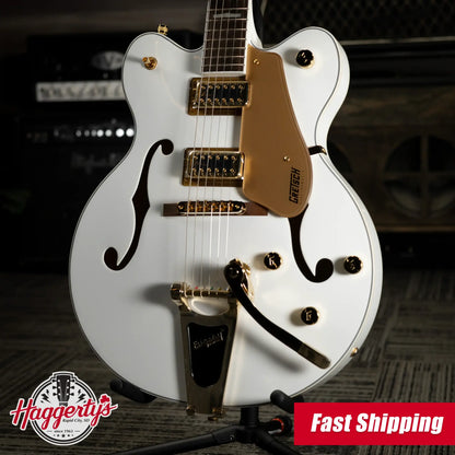 Gretsch G5422TG Electromatic Classic Hollow Body with Bigsby Electric Guitar - Snowcrest White
