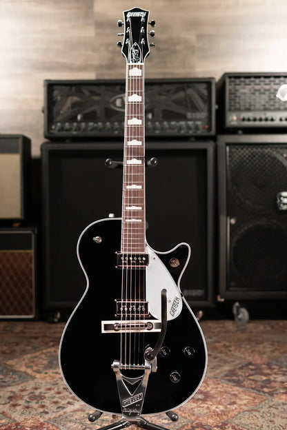 Gretsch G6128T-GH George Harrison Signature Duo Jet Solid Body with Bigsby Electric Guitar - Black with Hardshell Case - Demo