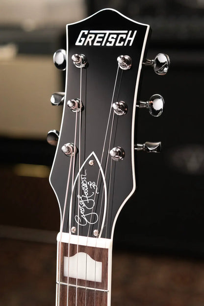 Gretsch G6128T-GH George Harrison Signature Duo Jet Solid Body with Bigsby Electric Guitar - Black with Hardshell Case - Demo