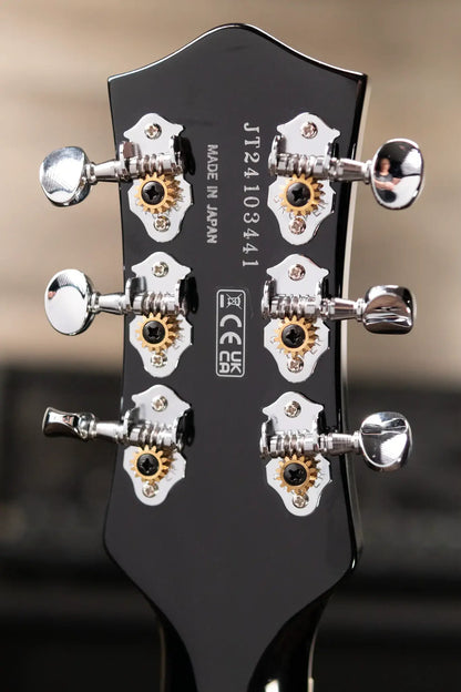 Gretsch G6128T-GH George Harrison Signature Duo Jet Solid Body with Bigsby Electric Guitar - Black with Hardshell Case - Demo