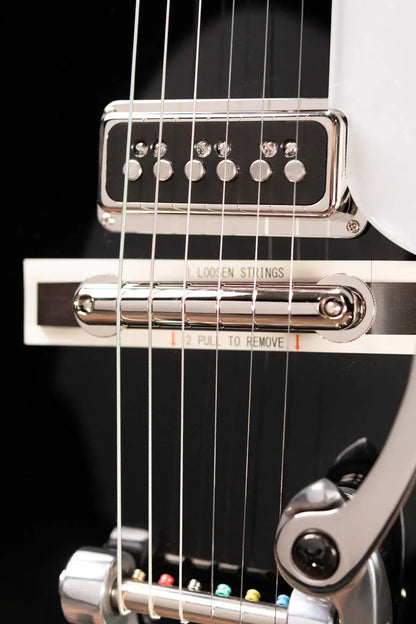Gretsch G6128T-GH George Harrison Signature Duo Jet Solid Body with Bigsby Electric Guitar - Black with Hardshell Case - Demo