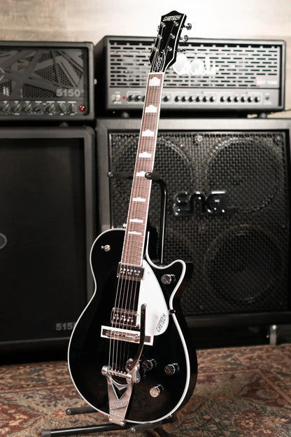 Gretsch G6128T-GH George Harrison Signature Duo Jet Solid Body with Bigsby Electric Guitar - Black with Hardshell Case - Demo
