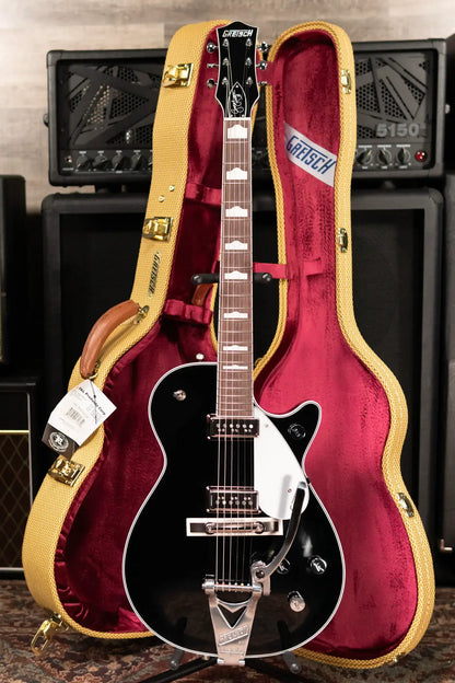 Gretsch G6128T-GH George Harrison Signature Duo Jet Solid Body with Bigsby Electric Guitar - Black with Hardshell Case - Demo
