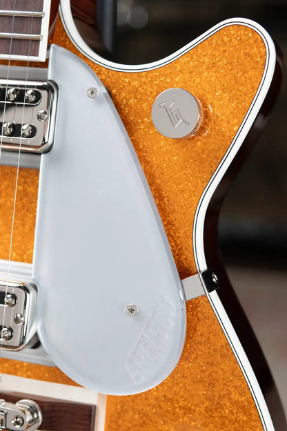 Gretsch G6129T-89 Vintage Select '89 Sparkle Jet with Bigsby Electric Guitar - Gold Sparkle with Hardshell Case