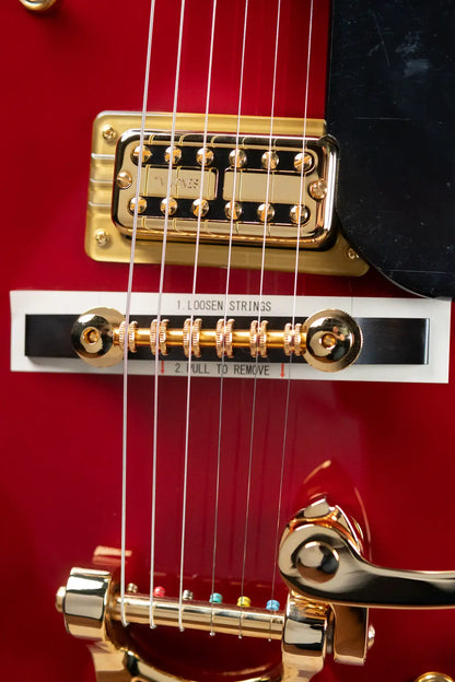 Gretsch G6131T-62 Vintage Select '62 Jet with Bigsby Electric Guitar - Vintage Firebird Red with Hardshell Case