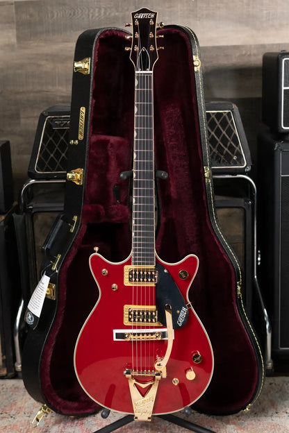 Gretsch G6131T-62 Vintage Select '62 Jet with Bigsby Electric Guitar - Vintage Firebird Red with Hardshell Case