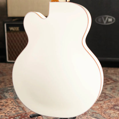 Gretsch G6136-55 Vintage Select Edition '55 Falcon Hollow Body with Cadillac Tailpiece, TV Jones, Solid Spruce Top - Vintage White, Lacquer with Hardshell Case