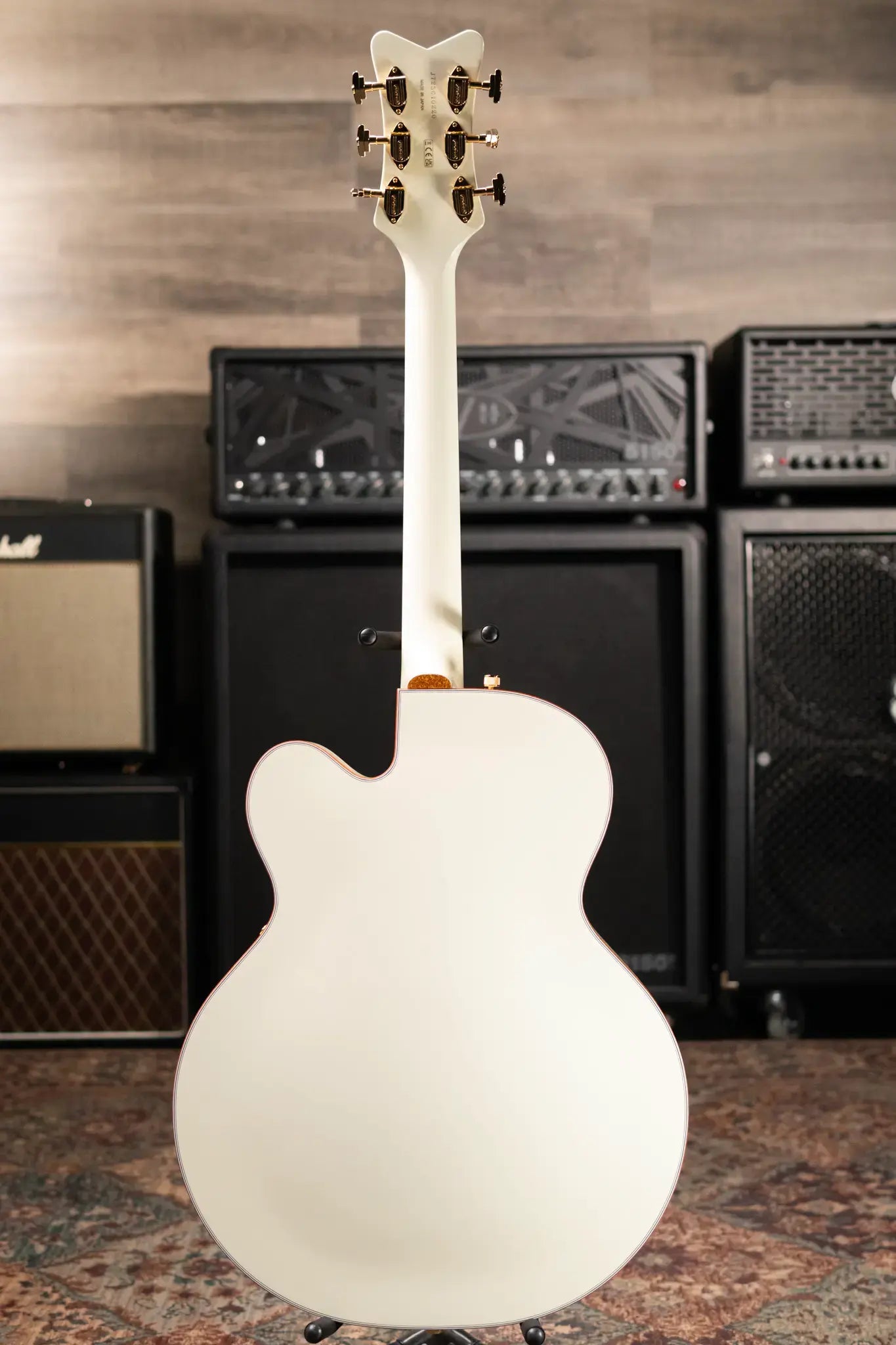 Gretsch G6136-55 Vintage Select Edition '55 Falcon Hollow Body with Cadillac Tailpiece, TV Jones, Solid Spruce Top - Vintage White, Lacquer with Hardshell Case