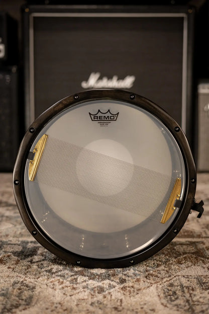 Gretsch S16514WHBSH 6.5x14" Hammered Black Steel Snare Drum with Case - Used