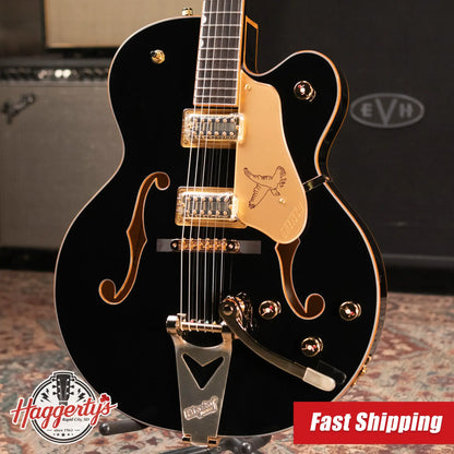Gretsch Synchromatic Falcon Hollow Body Single-Cut with Bigsby Electric Guitar - Black with Hardshell Case