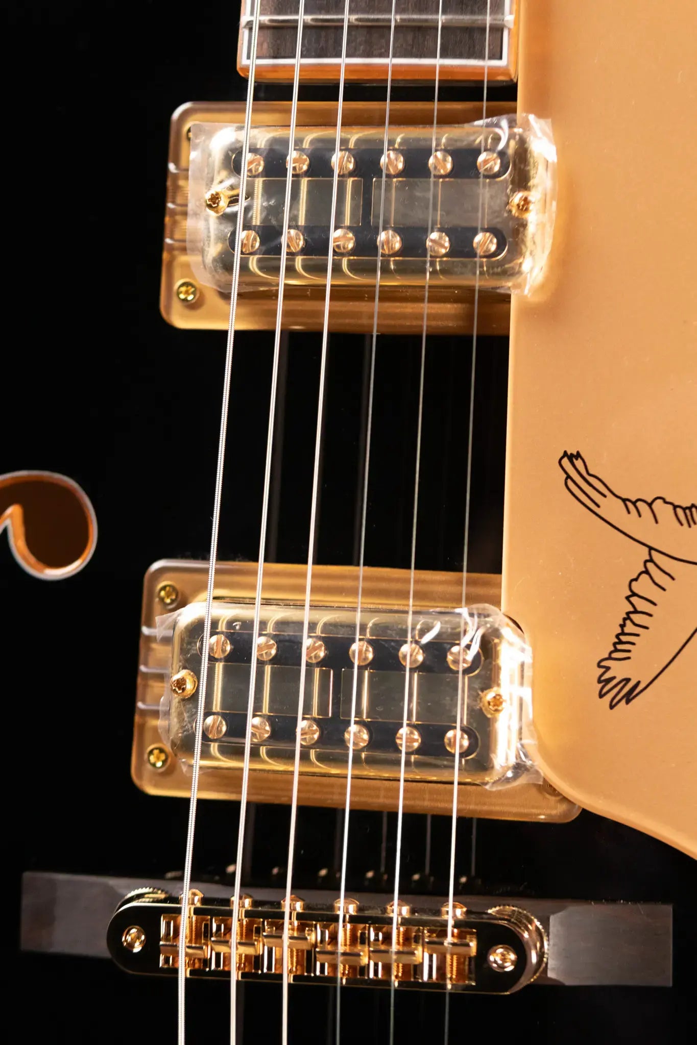 Gretsch Synchromatic Falcon Hollow Body Single-Cut with Bigsby Electric Guitar - Black with Hardshell Case