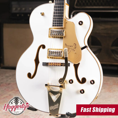 Gretsch Synchromatic Falcon Hollow Body Single-Cut with Bigsby Electric Guitar - Snowcrest White with Hardshell Case