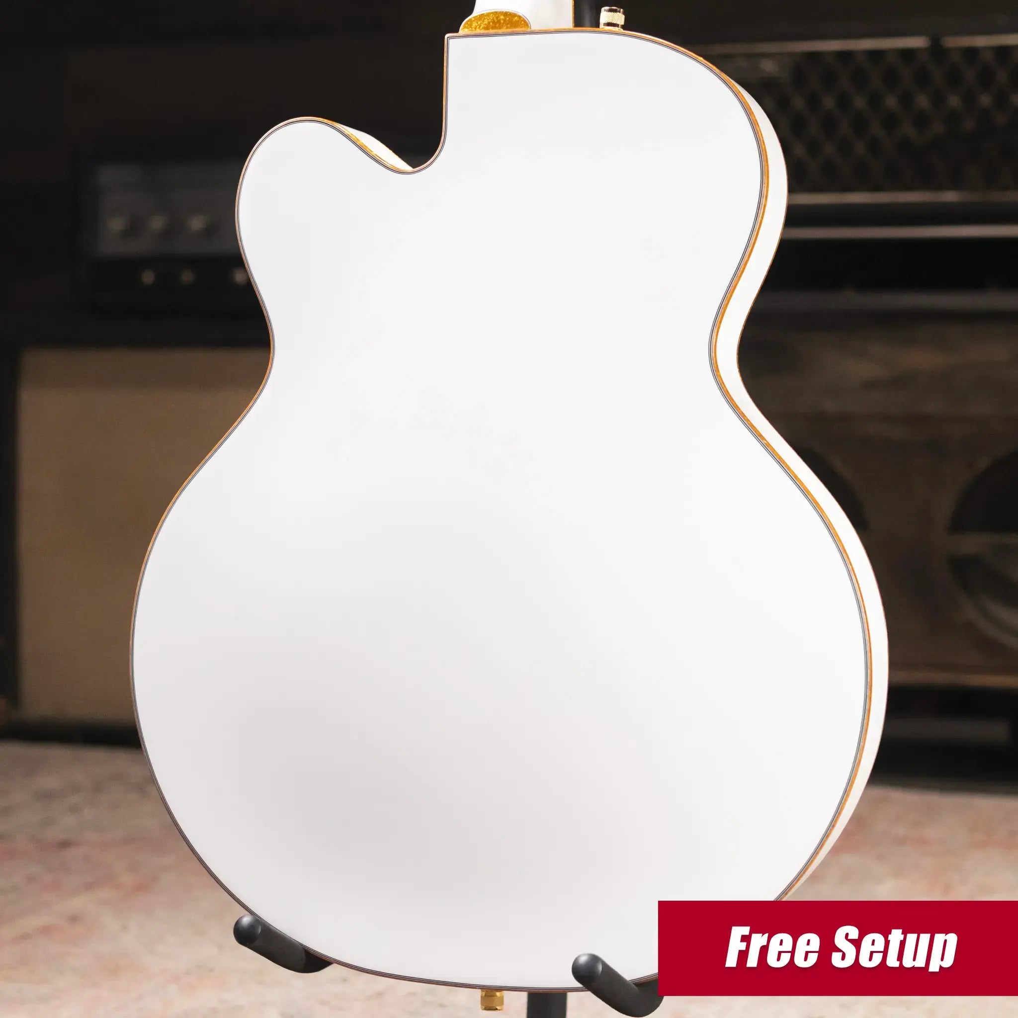 Gretsch Synchromatic Falcon Hollow Body Single-Cut with Bigsby Electric Guitar - Snowcrest White with Hardshell Case