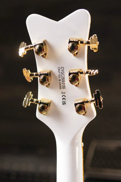 Gretsch Synchromatic Falcon Hollow Body Single-Cut with Bigsby Electric Guitar - Snowcrest White with Hardshell Case