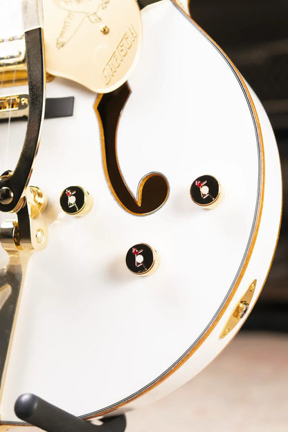 Gretsch Synchromatic Falcon Hollow Body Single-Cut with Bigsby Electric Guitar - Snowcrest White with Hardshell Case