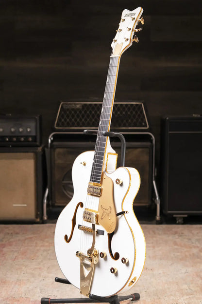 Gretsch Synchromatic Falcon Hollow Body Single-Cut with Bigsby Electric Guitar - Snowcrest White with Hardshell Case