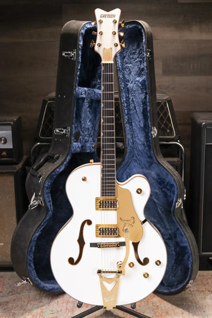 Gretsch Synchromatic Falcon Hollow Body Single-Cut with Bigsby Electric Guitar - Snowcrest White with Hardshell Case