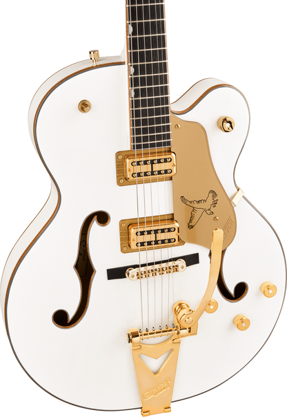 Gretsch Synchromatic Falcon Hollow Body Single-Cut with Bigsby Electric Guitar - Snowcrest White with Hardshell Case