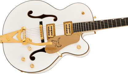 Gretsch Synchromatic Falcon Hollow Body Single-Cut with Bigsby Electric Guitar - Snowcrest White with Hardshell Case