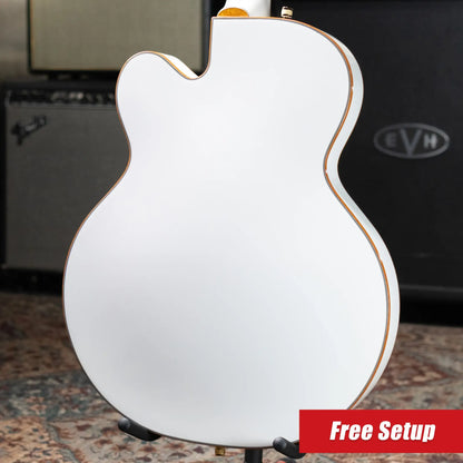 Gretsch Synchromatic Falcon Hollow Body Single-Cut with Bigsby Electric Guitar - Snowcrest White with Hardshell Case