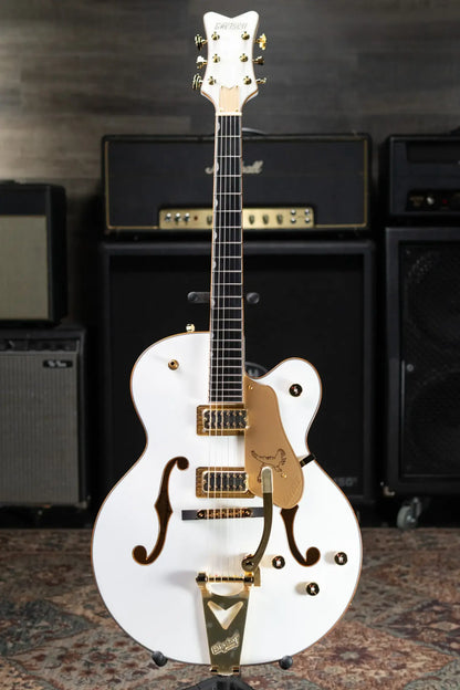 Gretsch Synchromatic Falcon Hollow Body Single-Cut with Bigsby Electric Guitar - Snowcrest White with Hardshell Case