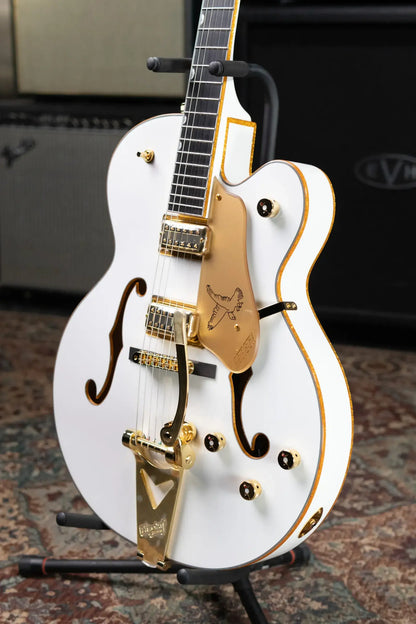 Gretsch Synchromatic Falcon Hollow Body Single-Cut with Bigsby Electric Guitar - Snowcrest White with Hardshell Case