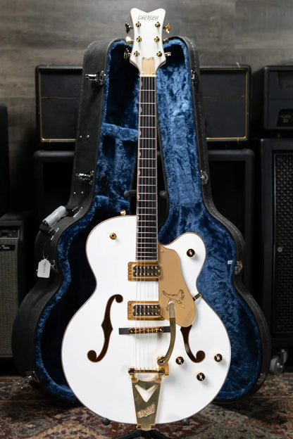 Gretsch Synchromatic Falcon Hollow Body Single-Cut with Bigsby Electric Guitar - Snowcrest White with Hardshell Case