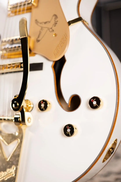 Gretsch Synchromatic Falcon Hollow Body Single-Cut with Bigsby Electric Guitar - Snowcrest White with Hardshell Case