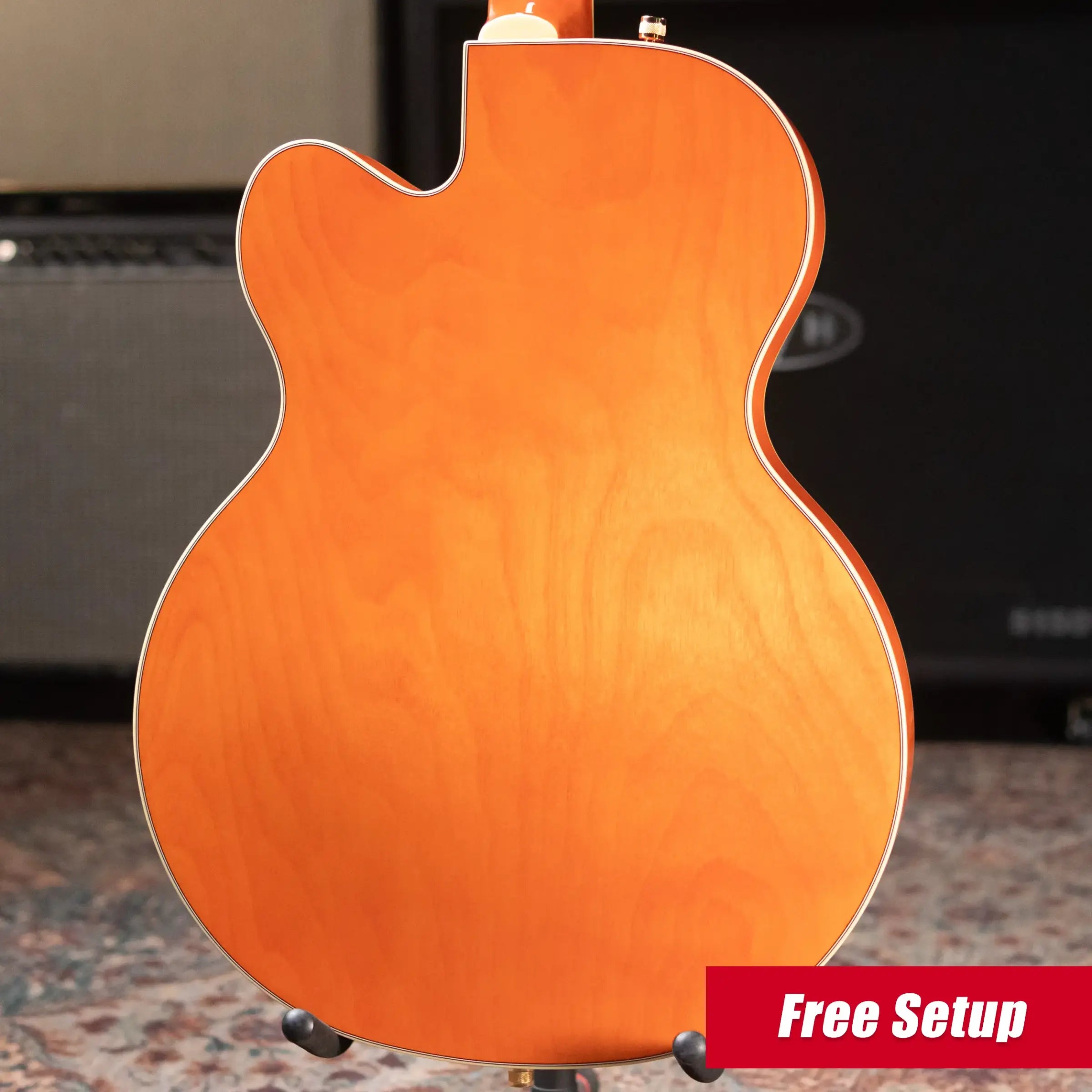 Gretsch Synchromatic Nashville Hollow Body Single-Cut with Bigsby Electric Guitar - 50's Orange Stain with Hardshell Case