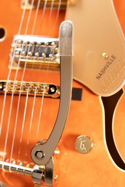 Gretsch Synchromatic Nashville Hollow Body Single-Cut with Bigsby Electric Guitar - 50's Orange Stain with Hardshell Case