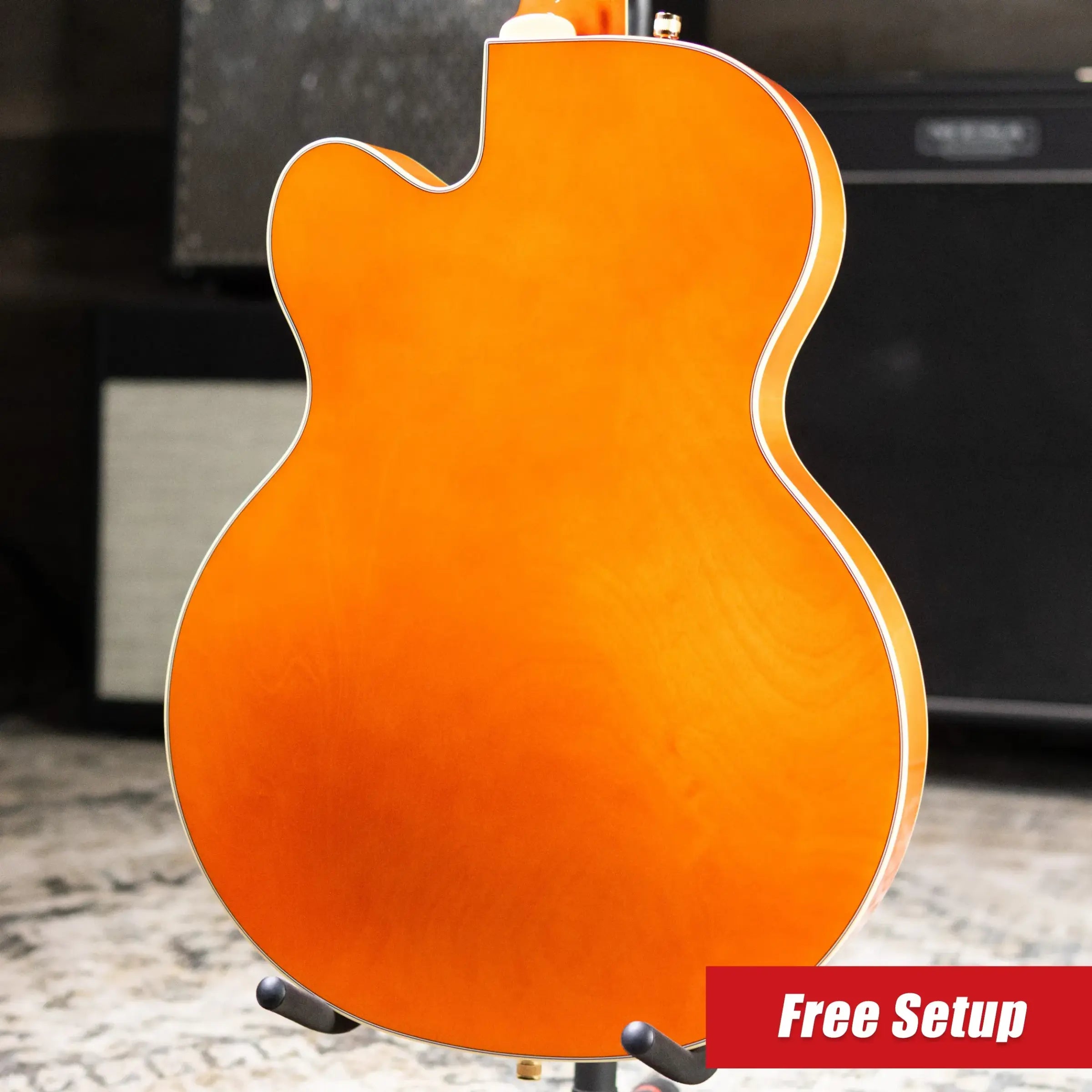 Gretsch Synchromatic Nashville Hollow Body Single-Cut with Bigsby Electric Guitar - 50's Orange Stain with Hardshell Case