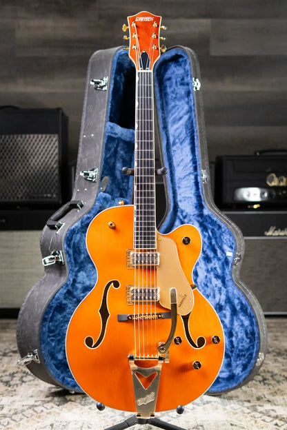 Gretsch Synchromatic Nashville Hollow Body Single-Cut with Bigsby Electric Guitar - 50's Orange Stain with Hardshell Case