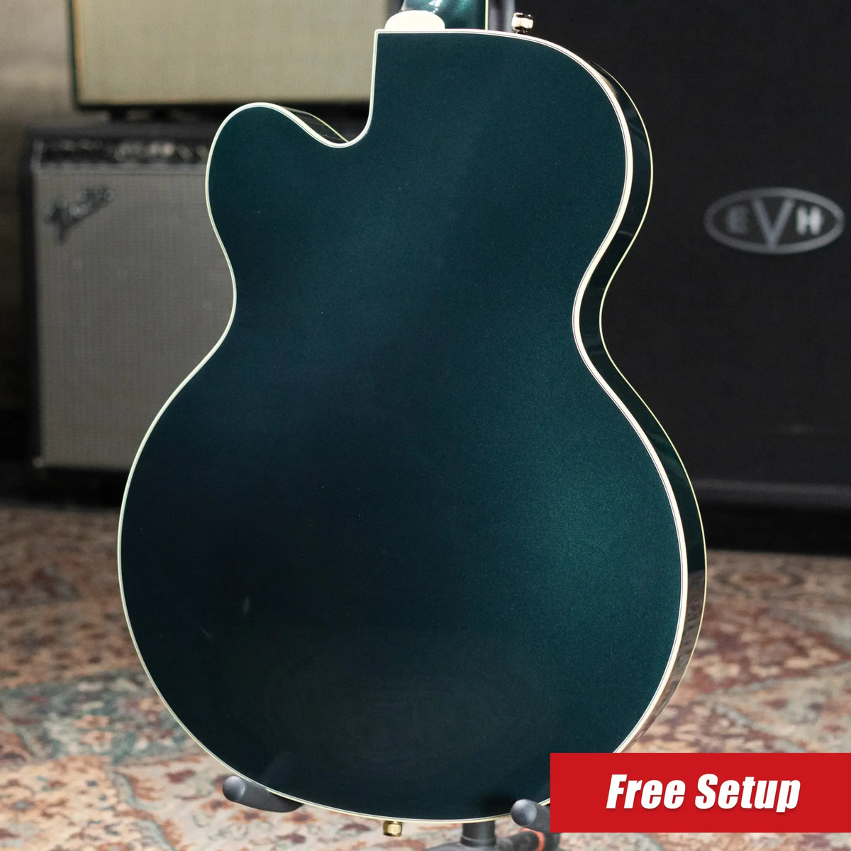 Gretsch Synchromatic Nashville Hollow Body Single-Cut with Bigsby Electric Guitar - Cadillac Green with Hardshell Case