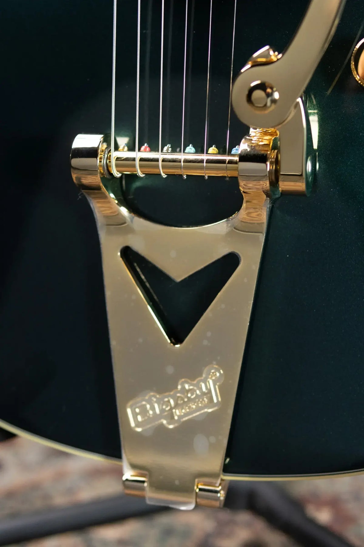 Gretsch Synchromatic Nashville Hollow Body Single-Cut with Bigsby Electric Guitar - Cadillac Green with Hardshell Case