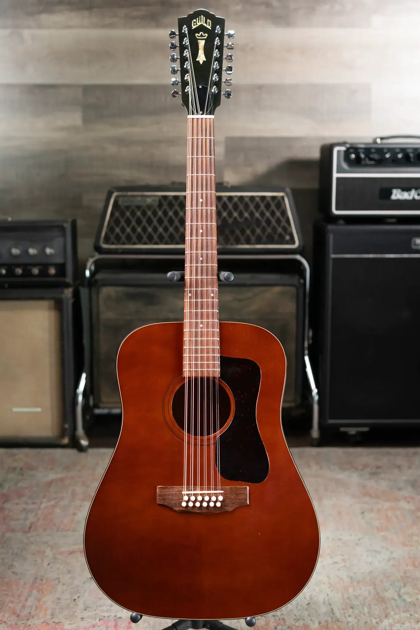 Guild D-212 Dreadnought 12-String Guitar - Chestnut with Hardshell Case - Used