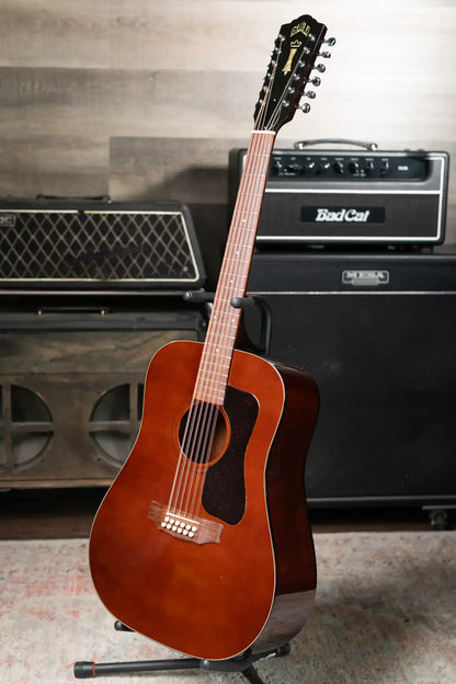 Guild D-212 Dreadnought 12-String Guitar - Chestnut with Hardshell Case - Used