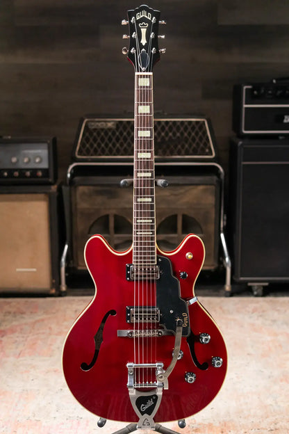 Guild SF-V Electric Guitar - Cherry Red with Hardshell Case - Used