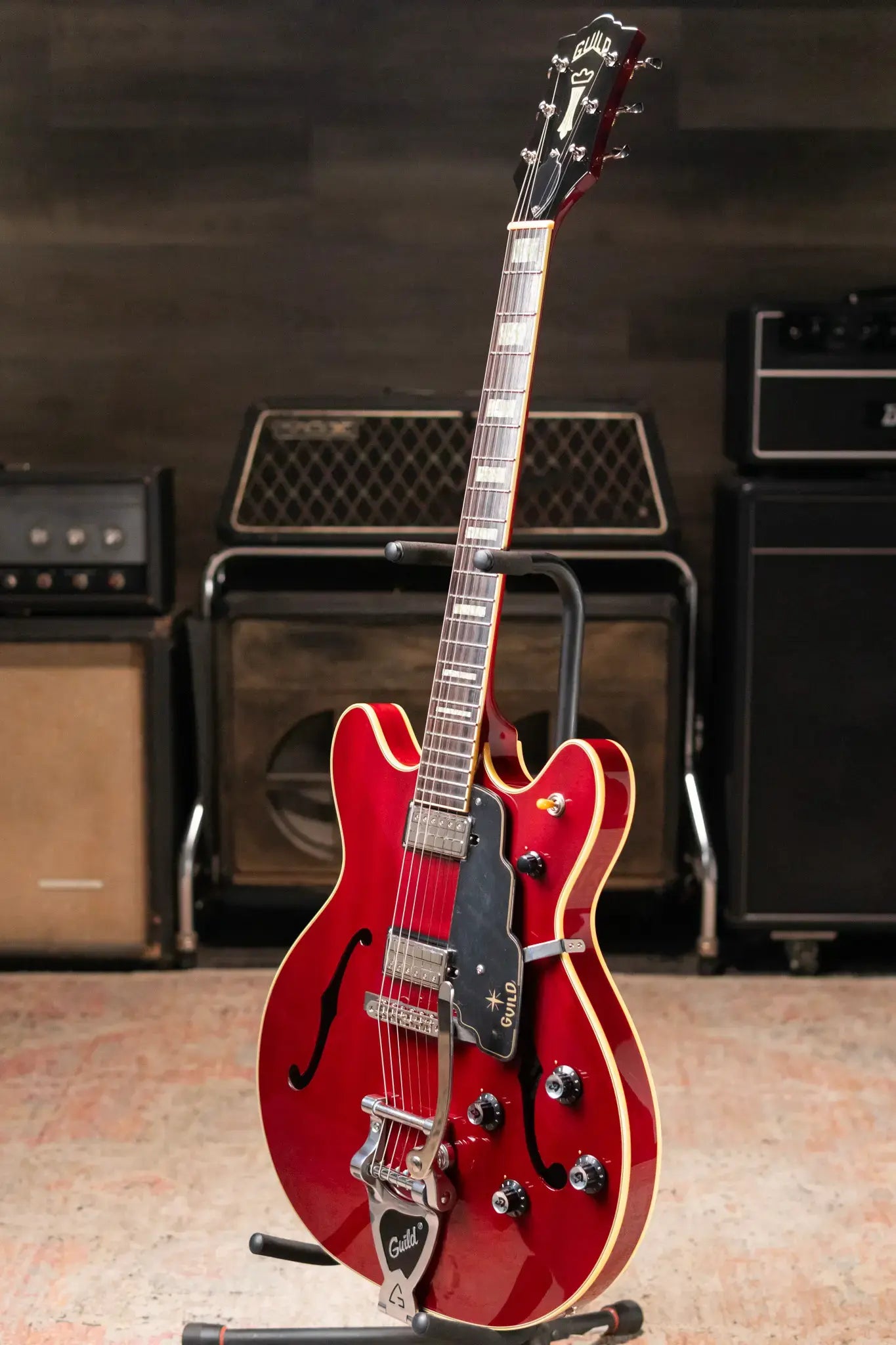 Guild SF-V Electric Guitar - Cherry Red with Hardshell Case - Used