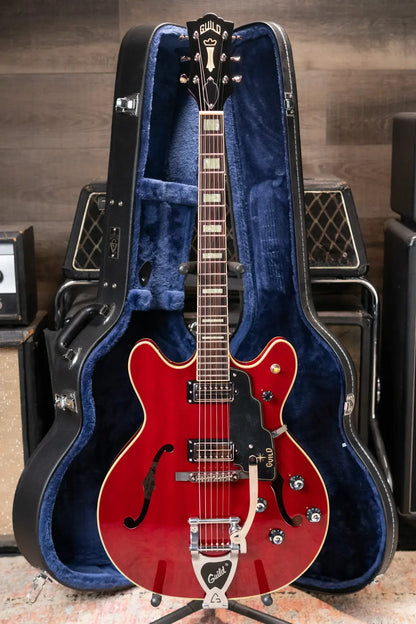 Guild SF-V Electric Guitar - Cherry Red with Hardshell Case - Used