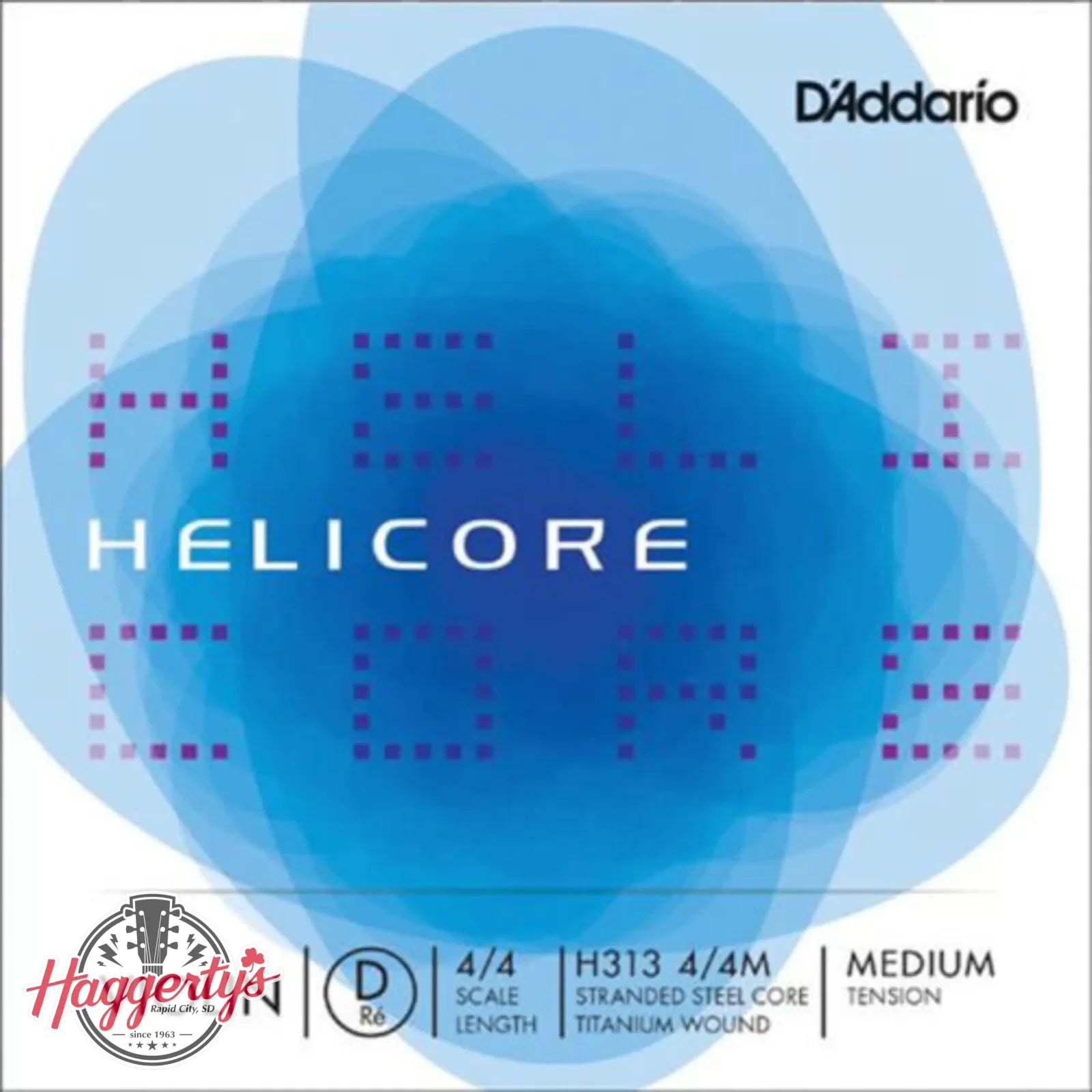 D’Addario Helicore 4/4 Violin Single String D - Medium Tension - H313 4/4M