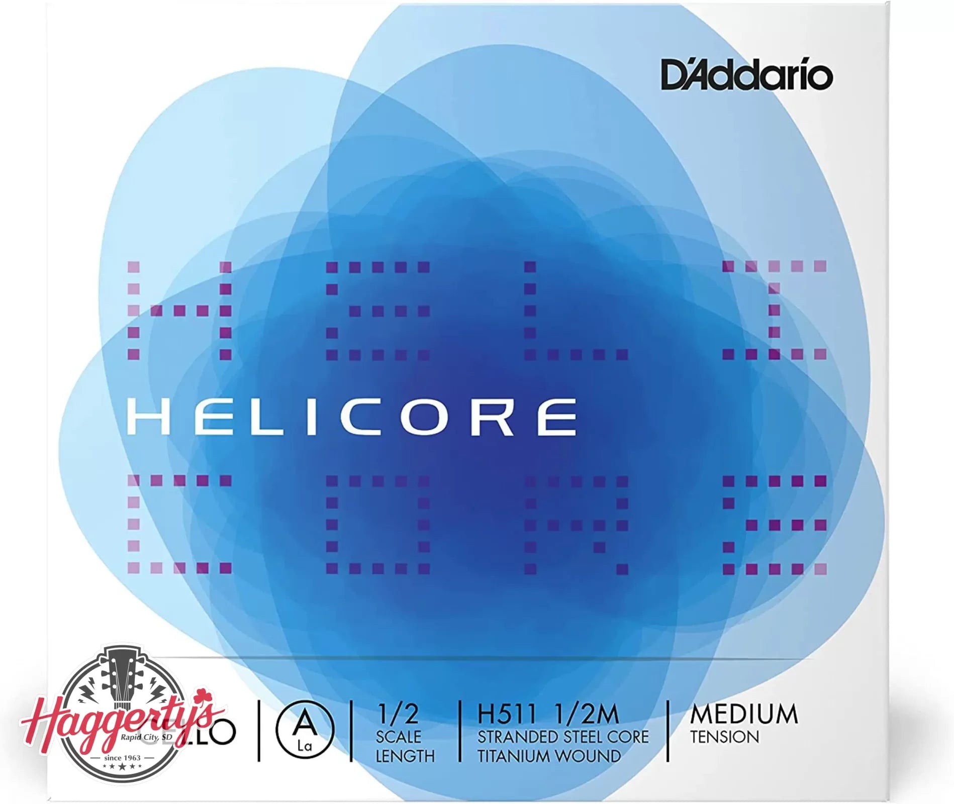 D’Addario Helicore 1/2 Cello Single String A - Medium Tension - H511 1/2M